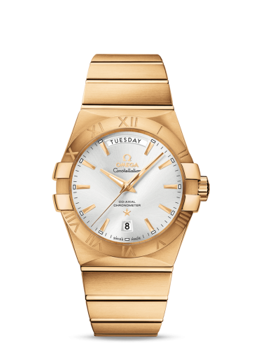 Omega Constellation Co-Axial 38 Day-Date Yellow Gold / Silver